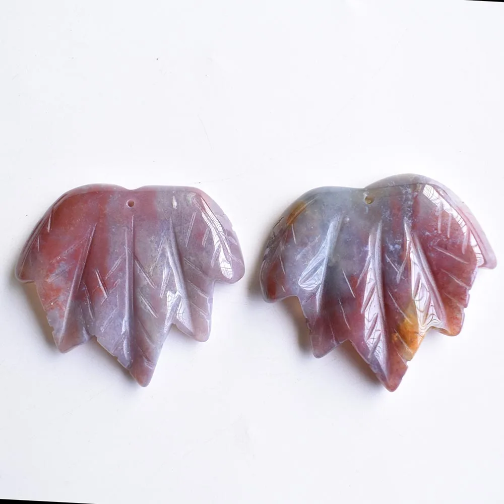 Fashion good quality Carved Natural India onyx tiger eye stone maple leaf pendant charms for jewelry making 4pcs Free shipping | Украшения