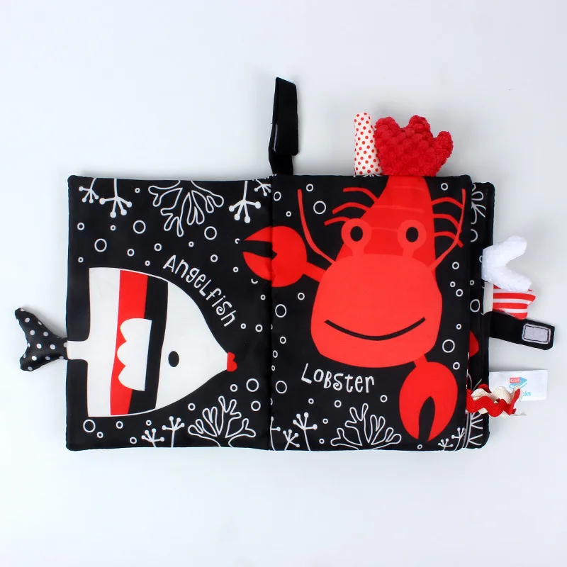 Baby visual excitement book black and white enlightenment educational toy animal marine label stereo cloth book For Kid 1 2 Year
Baby visual excitement book black and white enlightenment educational toy animal marine label stereo cloth book For Kid 1 2 Year