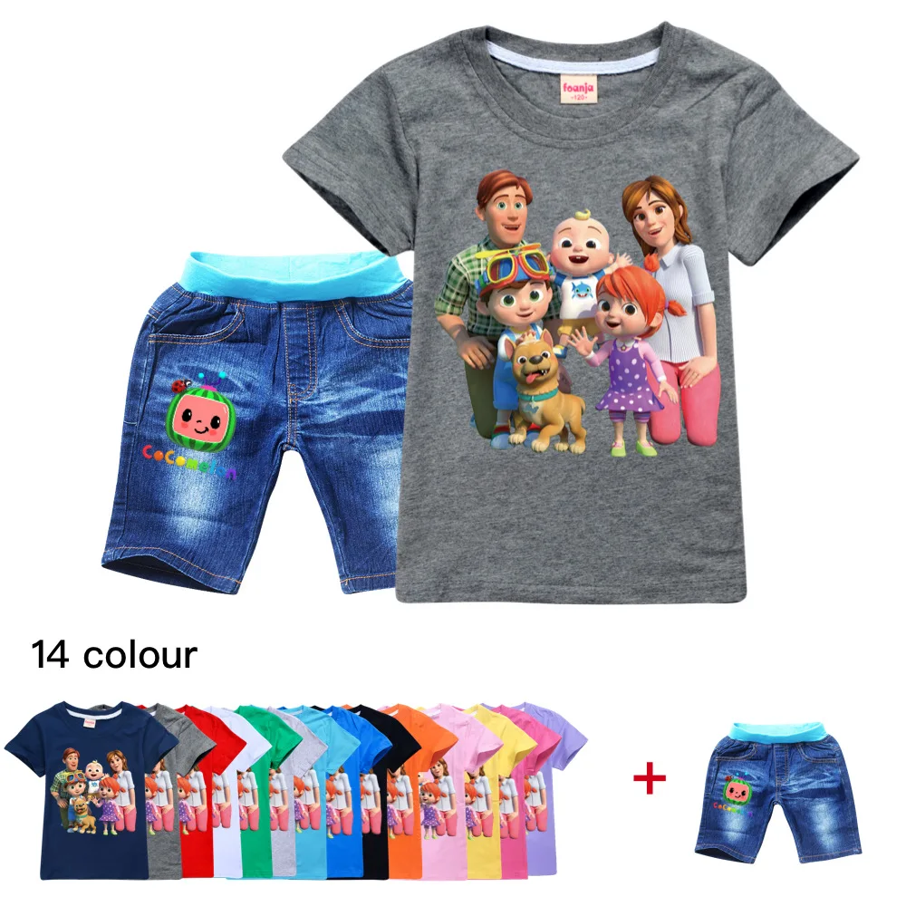 2021 Cocomelon Cotton Casual Boys T Shirt Denim Shorts Girls Clothing Set Kids Summer Clothes Baby Short Sleeve Boutique Outfits
2021 Cocomelon Cotton Casual Boys T Shirt Denim Shorts Girls Clothing Set Kids Summer Clothes Baby Short Sleeve Boutique Outfits