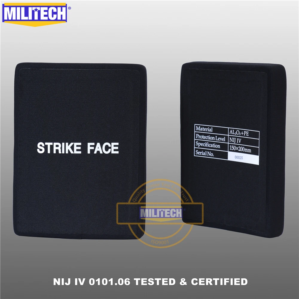 Bulletproof Side Plate NIJ 4 IV 0101.06 Two PCs 6"x8" Alumina AL2O3 Stand Alone Level 4 Ballistic Panel Resist M2 AP--MILITECH
Bulletproof Side Plate NIJ 4 IV 0101.06 Two PCs 6"x8" Alumina AL2O3 Stand Alone Level 4 Ballistic Panel Resist M2 AP--MILITECH