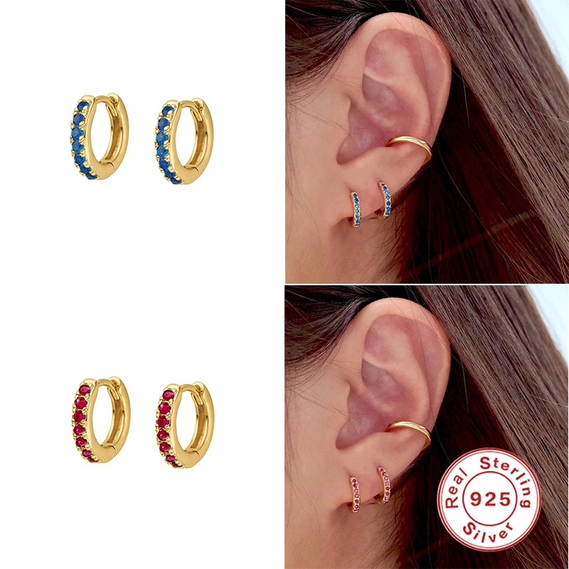Aide 925 Sterling Silver Colorful Zircon Mini Circle Huggies Loops Hoop Earrings For Women Rock Punk Jewelry Accessory Making
Aide 925 Sterling Silver Colorful Zircon Mini Circle Huggies Loops Hoop Earrings For Women Rock Punk Jewelry Accessory Making