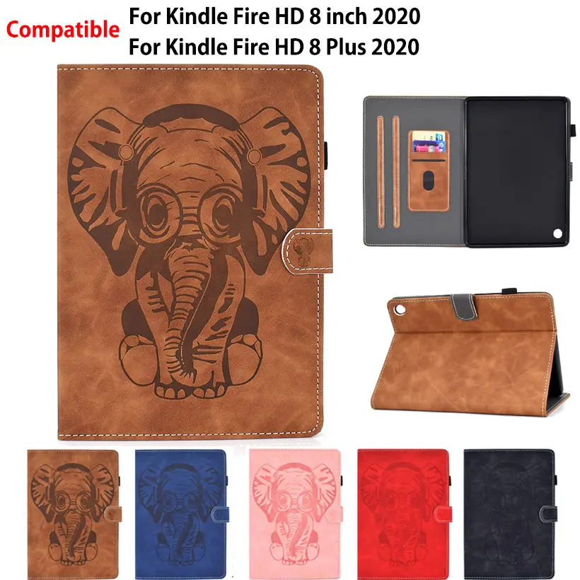 Funda for Amazon Fire HD 8 2020 Case Cover for Fire HD 8 Plus 2020 Coque Elephant Embossed PU Leather Stand Shell Capa
Funda for Amazon Fire HD 8 2020 Case Cover for Fire HD 8 Plus 2020 Coque Elephant Embossed PU Leather Stand Shell Capa