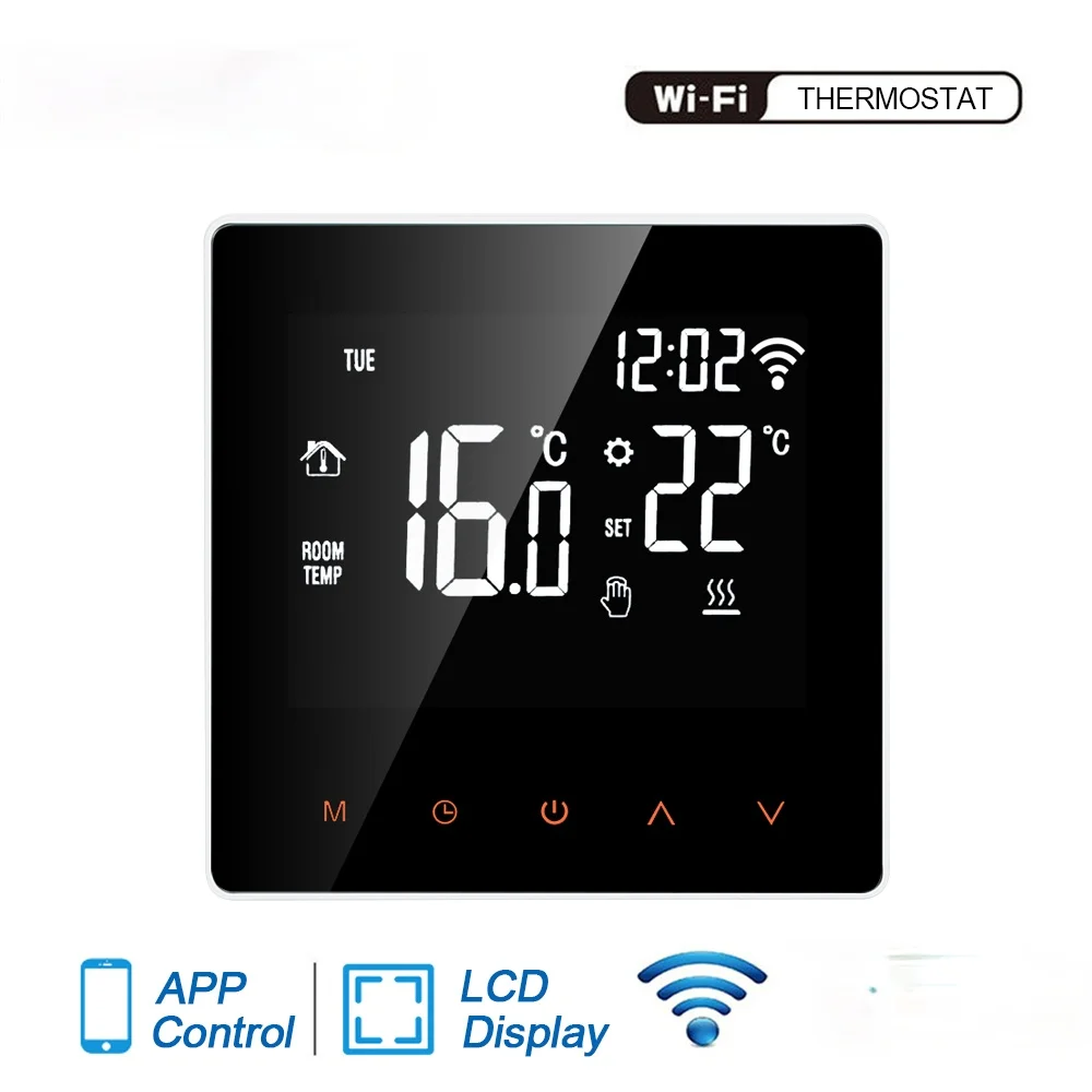 WiFi Smart Thermostat, Electric Floor Heating Water/Gas Boiler Temperature Remote Controller for Google Home, Alexa
WiFi Smart Thermostat, Electric Floor Heating Water/Gas Boiler Temperature Remote Controller for Google Home, Alexa