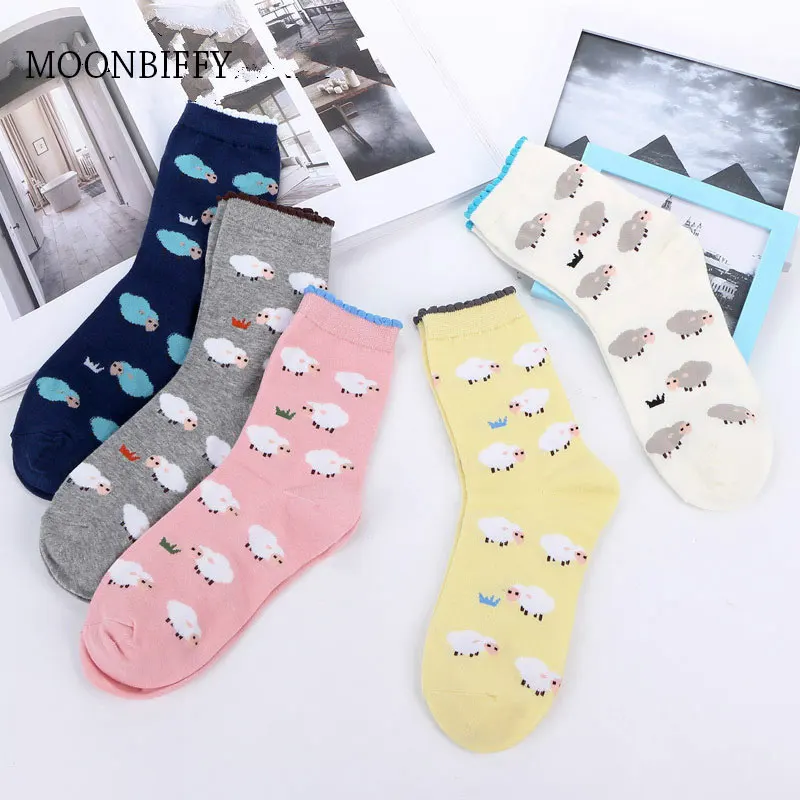 Women Socks Autumn Winter Lace Cartoon Sheep Jacquard Tube Socks Ladies College Wind Cute Sweet Animal Warm Cotton Sock
Women Socks Autumn Winter Lace Cartoon Sheep Jacquard Tube Socks Ladies College Wind Cute Sweet Animal Warm Cotton Sock
