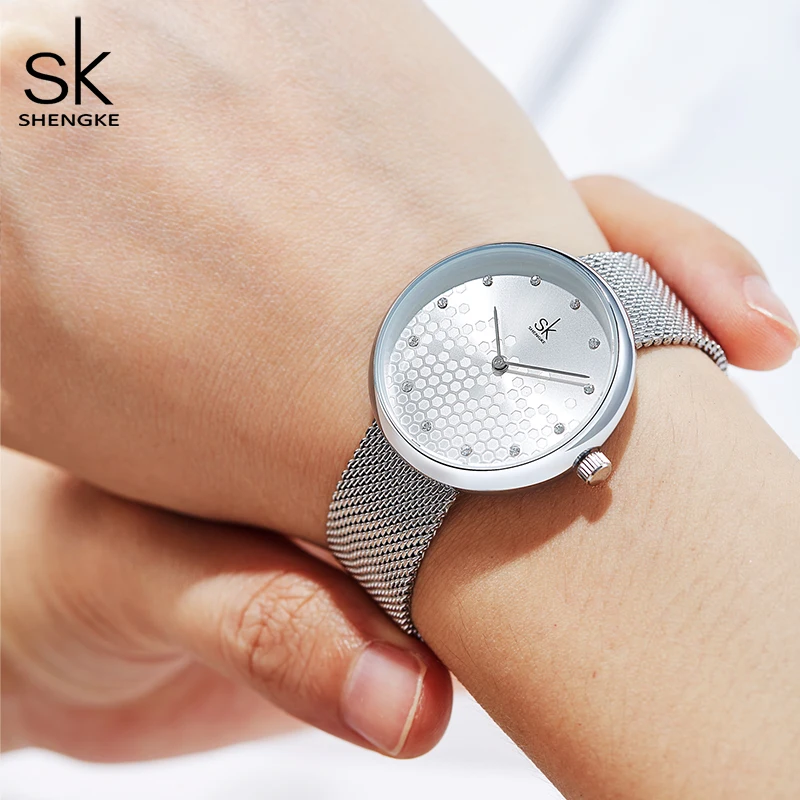 Shengke Top Brand Women's Watch Fashion Silver Stainless steel Ladies Watch For Women Wristwatch relogio feminino reloj mujer
Shengke Top Brand Women's Watch Fashion Silver Stainless steel Ladies Watch For Women Wristwatch relogio feminino reloj mujer