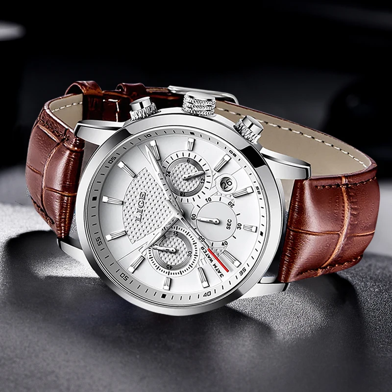 LIGE Mens Watches Gift Top Luxury Brand Waterproof Sport Watch Chronograph Quartz Military Genuine Leather Relogio Masculino2020
LIGE Mens Watches Gift Top Luxury Brand Waterproof Sport Watch Chronograph Quartz Military Genuine Leather Relogio Masculino2020