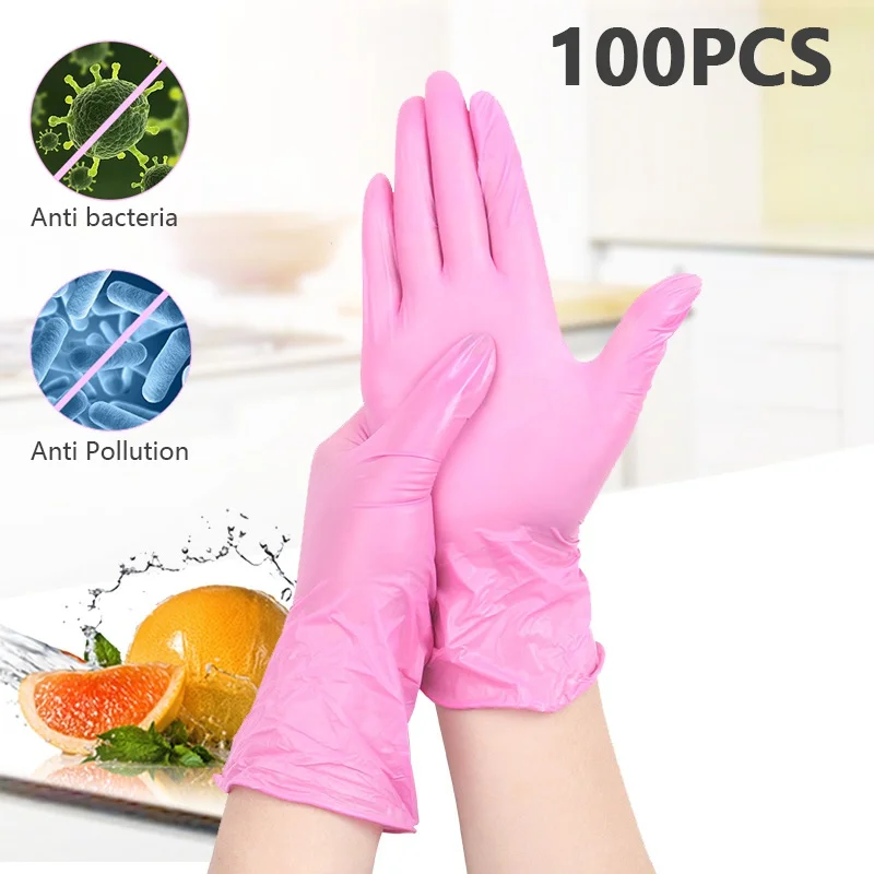 100pcs Disposable Pink Latex Gloves Rubber Antifouling Cleaning Household Labor Beauty Salon Elastic Gloves
100pcs Disposable Pink Latex Gloves Rubber Antifouling Cleaning Household Labor Beauty Salon Elastic Gloves
