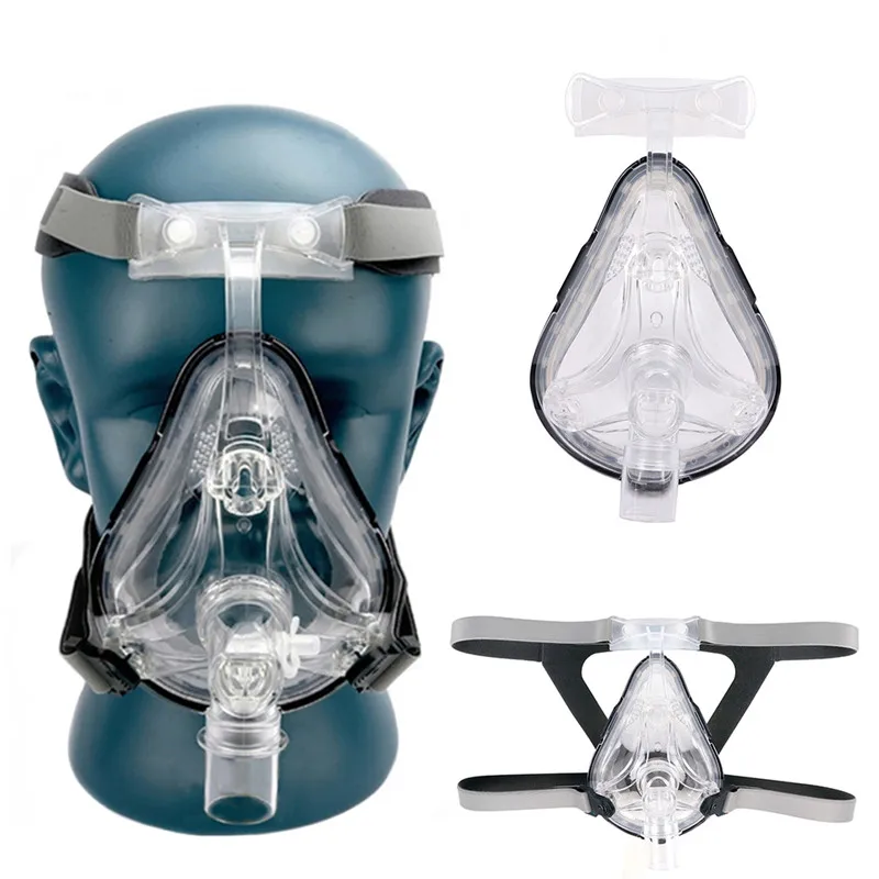 FM1 маска для лица CPAP Автоматическая BiPAP с бесплатным головным убором Белый S M L сна