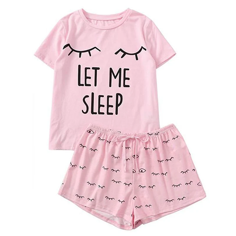 Let Me Sleep White Short Tee Pirnt Shorts O-Neck Short Sleeve Set 2021 Women Casual Sexy Two Piece Set Sleepwear Plus Size z0912
Let Me Sleep White Short Tee Pirnt Shorts O-Neck Short Sleeve Set 2021 Women Casual Sexy Two Piece Set Sleepwear Plus Size z0912