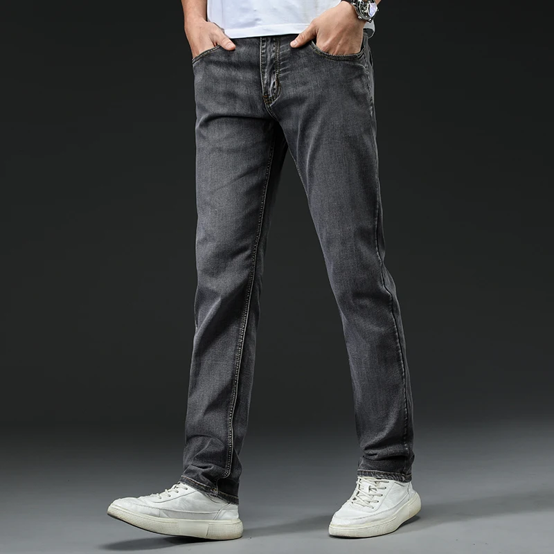 Jeans For Men Straight Trousers 2021 High Quality Slim Fit Business Denim Designer Casual Biker Pants Pantalon
Jeans For Men Straight Trousers 2021 High Quality Slim Fit Business Denim Designer Casual Biker Pants Pantalon