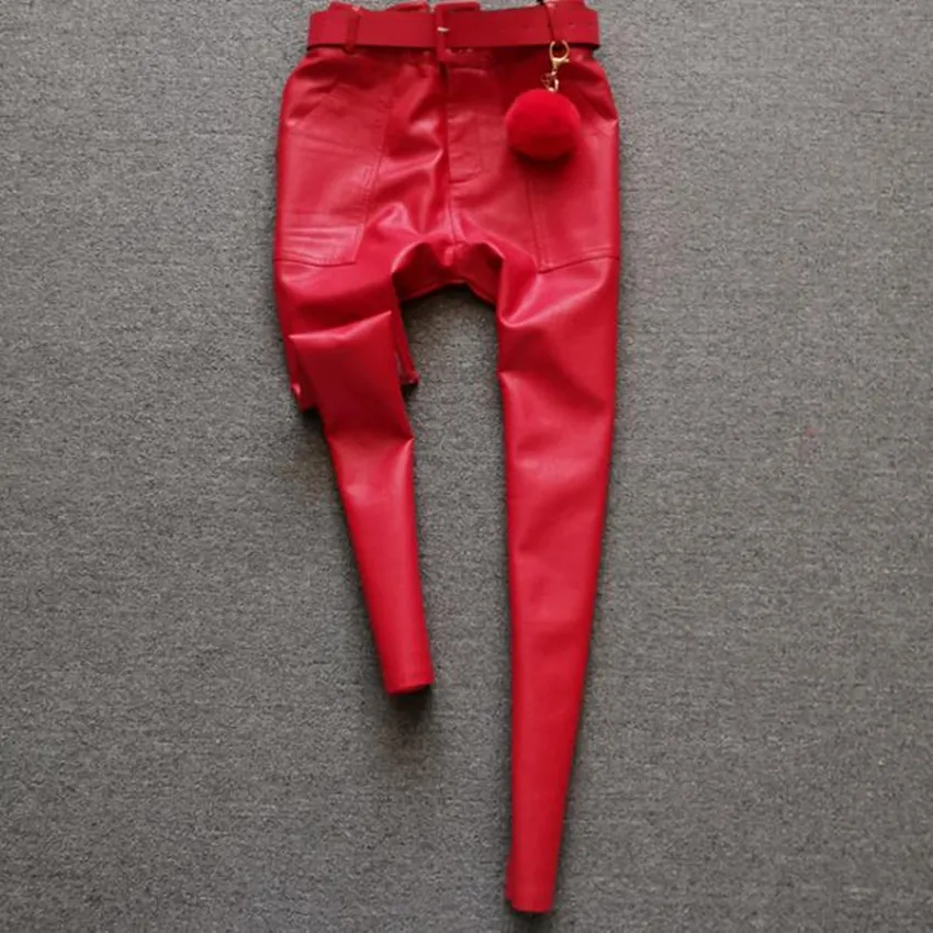 PU leather pants women loose autumn winter new fashion high-waist ankle length harem trousers
PU leather pants women loose autumn winter new fashion high-waist ankle length harem trousers