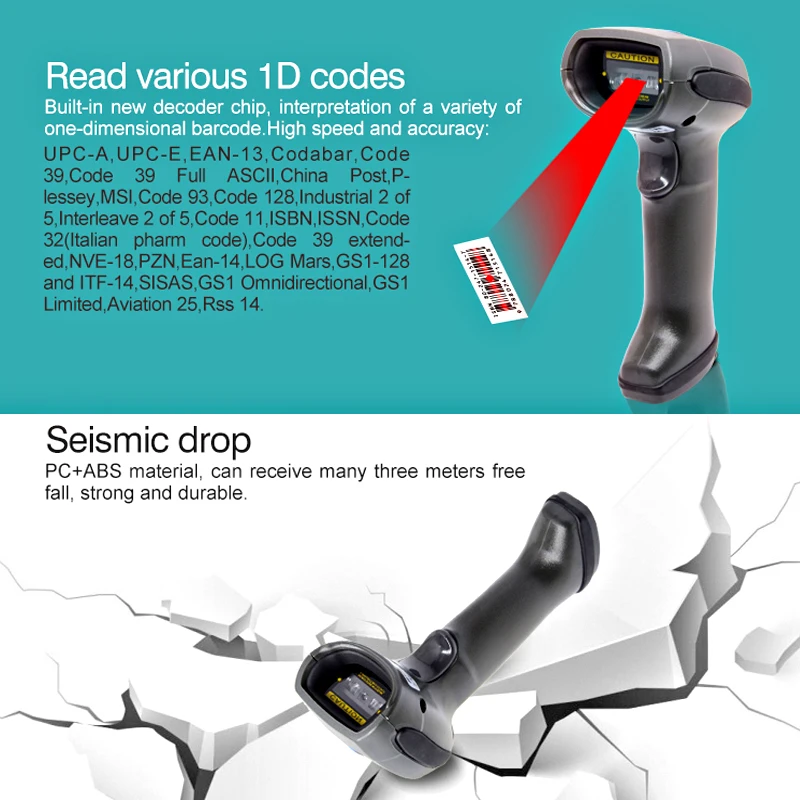 XB-917 CCD Handheld Barcode Scanner Read 1D Code of Paper, Screen, for Supermarket Alipay Mobile Payment
XB-917 CCD Handheld Barcode Scanner Read 1D Code of Paper, Screen, for Supermarket Alipay Mobile Payment