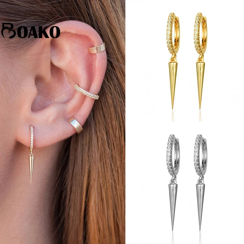 925 Sterling Silver Earrings For Women Gold Evil Eye Earrings Small Hoop Ear Bone Aretes Girl Gift Spike Zircon Earrings
925 Sterling Silver Earrings For Women Gold Evil Eye Earrings Small Hoop Ear Bone Aretes Girl Gift Spike Zircon Earrings