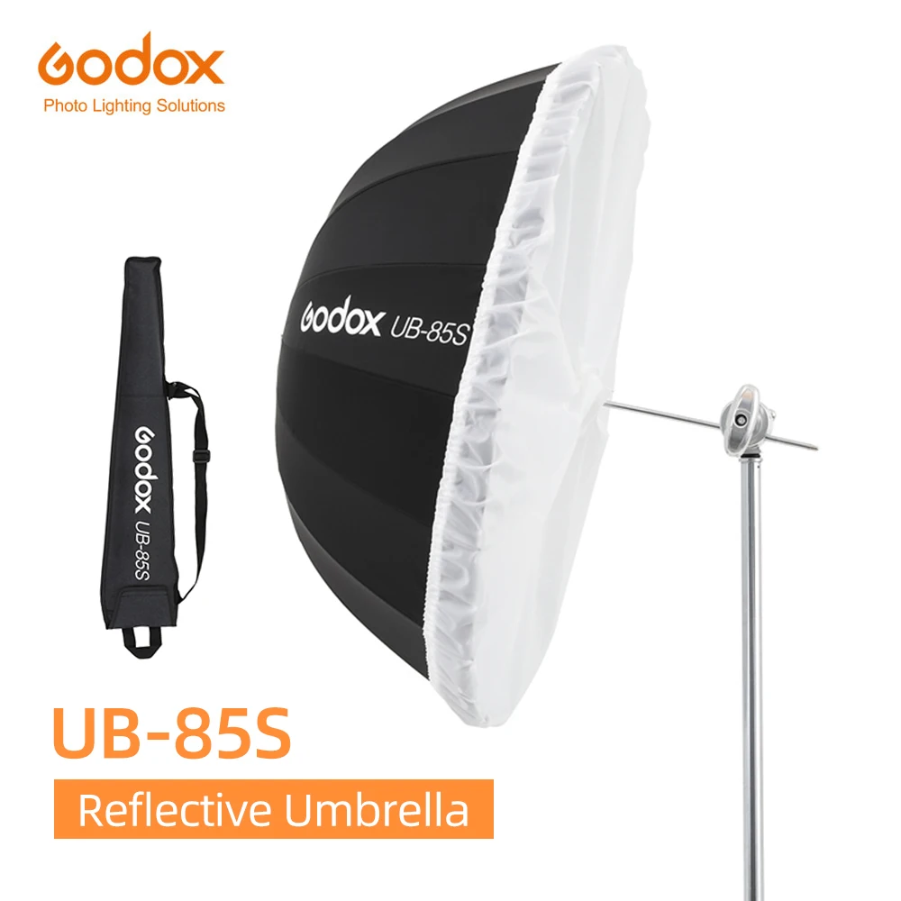 Godox UB 85S 33 5 дюйма 85 см параболический черный рефлексивный зонтик студия
