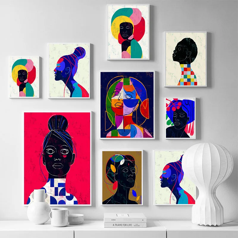 African Woman Colorful Canvas Painting Abstract Wall Art Posters and Prints Painting Scandinavian Art Pictures Room Decoration
African Woman Colorful Canvas Painting Abstract Wall Art Posters and Prints Painting Scandinavian Art Pictures Room Decoration