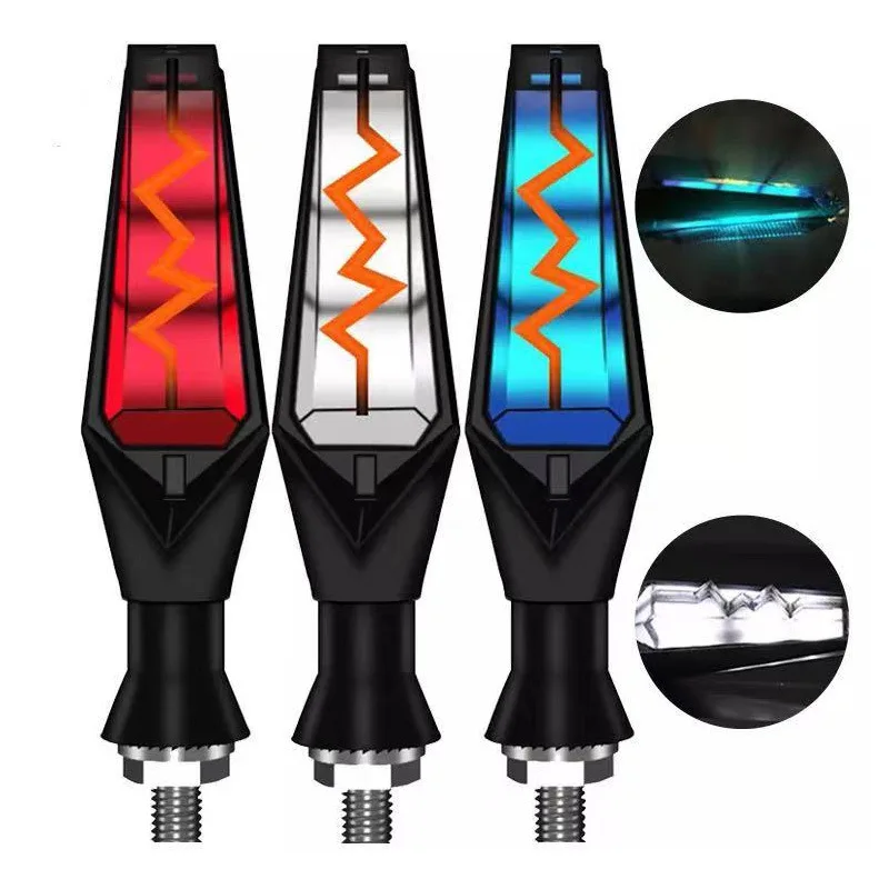 2Pcs Motorcycle Modified Parts Ecg Wave Type Water Led Turn Signal Streamer Running Water Turning Light 12v Universal
2Pcs Motorcycle Modified Parts Ecg Wave Type Water Led Turn Signal Streamer Running Water Turning Light 12v Universal