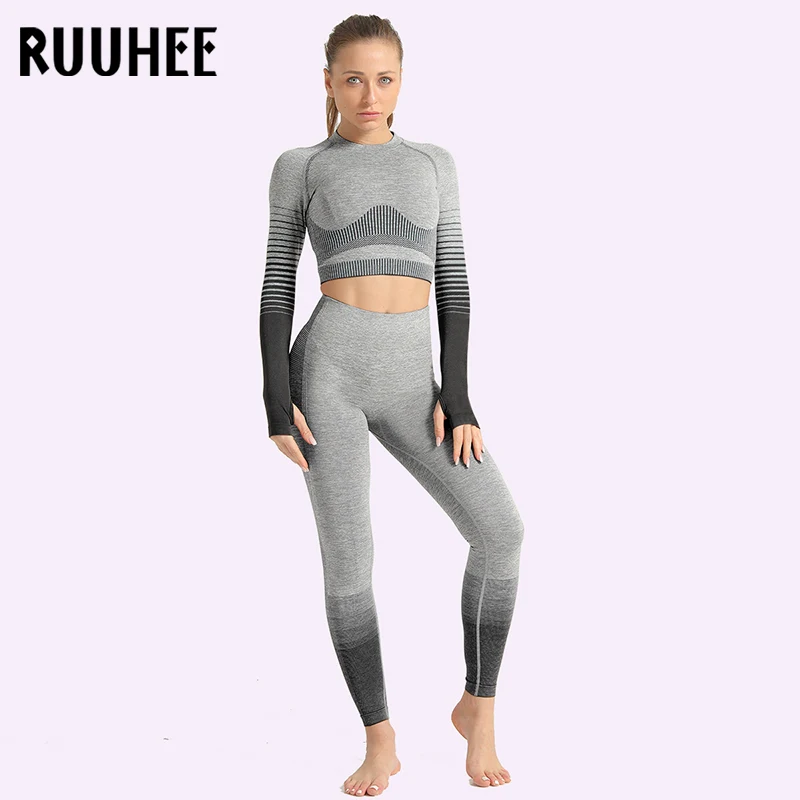 Комплект для йоги RUUHEE, женские длинные леггинсы с высокой талией, бесшовная Спортивная одежда для фитнеса, одежда для тренировок, костюм для йоги из 2 предметов
Комплект для йоги RUUHEE, женские длинные леггинсы с высокой талией, бесшовная Спортивная одежда для фитнеса, одежда для тренировок, костюм для йоги из 2 предметов