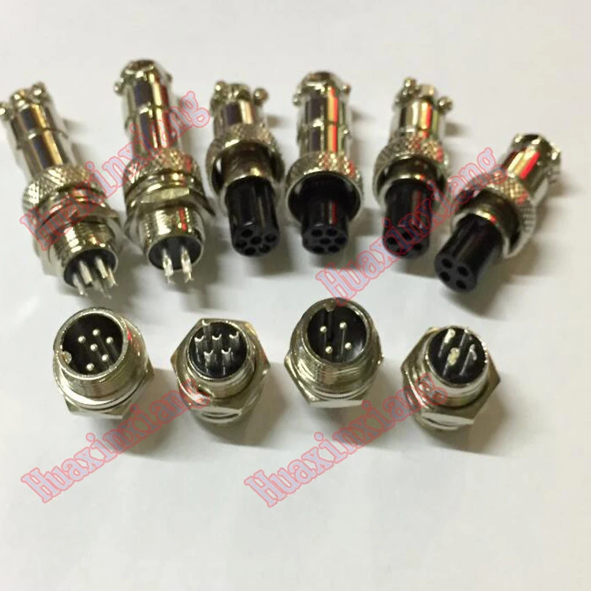 

10Sets/Lot GX12 12mm Male&Female Plug Wire Panel Aviation Circular Connector 12mm 2P/3P/4P/5P/6P/7P