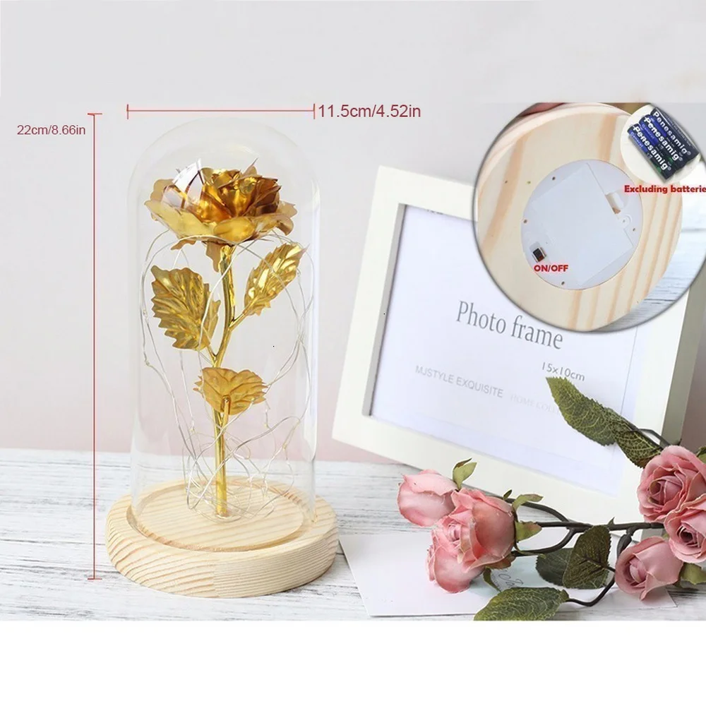 LED Rose Light Enchanted Galaxy Rose 24K Eternal Gold Foil Flower Fairy Light String Flower Lamp for Christmas Valentine Gift
LED Rose Light Enchanted Galaxy Rose 24K Eternal Gold Foil Flower Fairy Light String Flower Lamp for Christmas Valentine Gift