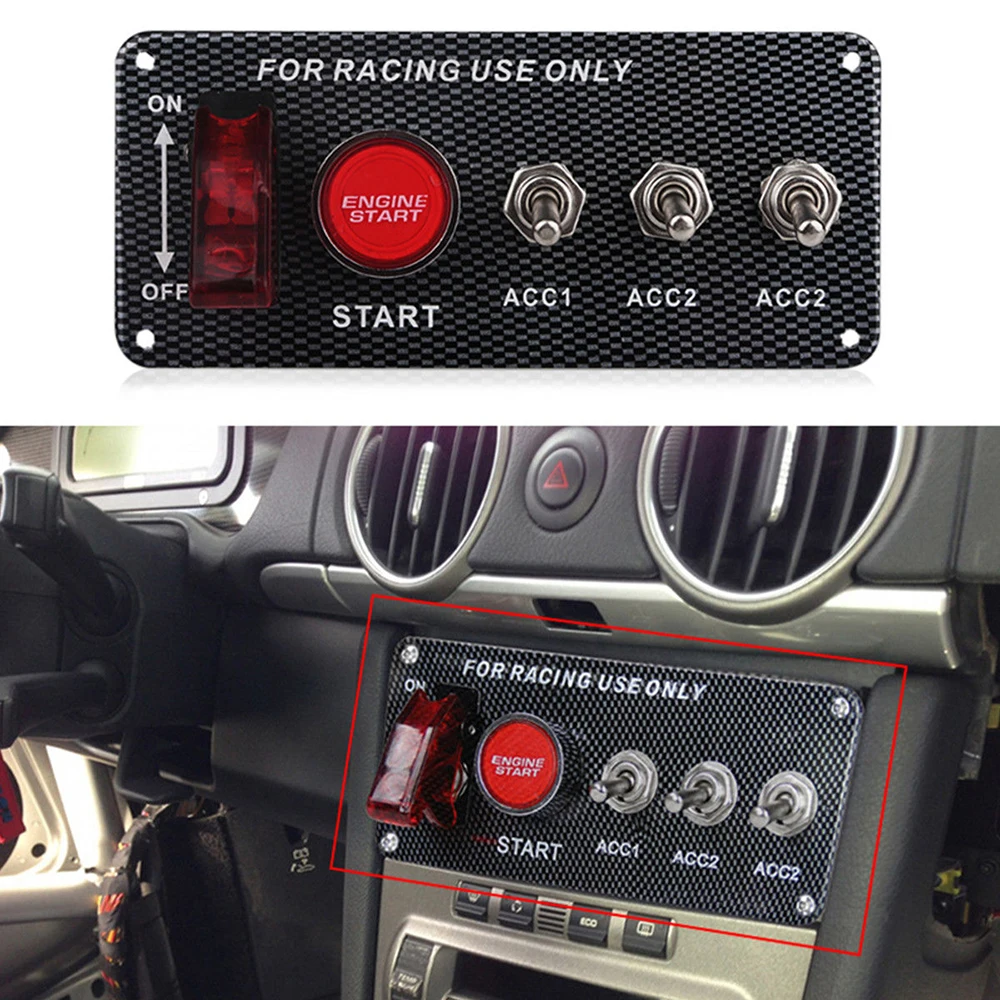 Car Switch 12V Ignition Engine Panel Racing Car Start Push Button 4-Toggle Switch Panel 12V for Racing car
Car Switch 12V Ignition Engine Panel Racing Car Start Push Button 4-Toggle Switch Panel 12V for Racing car