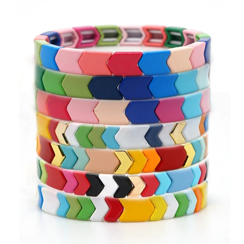 JUWANG 100 pcs\lot Bohemia Rainbow Enamel Tile Beads Jewelry Accessories Arrow Paint Strand Loose Beads For Bracelets Making
JUWANG 100 pcs\lot Bohemia Rainbow Enamel Tile Beads Jewelry Accessories Arrow Paint Strand Loose Beads For Bracelets Making