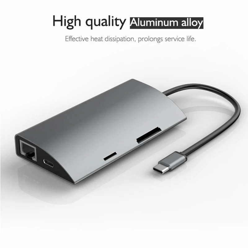 9-In-1 Docking Station USB-C HUB USB3.0X3+HDMI-Compatiblex1+PDx1+SDx1+TF +VGA+RJ45 Supports All Type-C Channel Computers
9-In-1 Docking Station USB-C HUB USB3.0X3+HDMI-Compatiblex1+PDx1+SDx1+TF +VGA+RJ45 Supports All Type-C Channel Computers