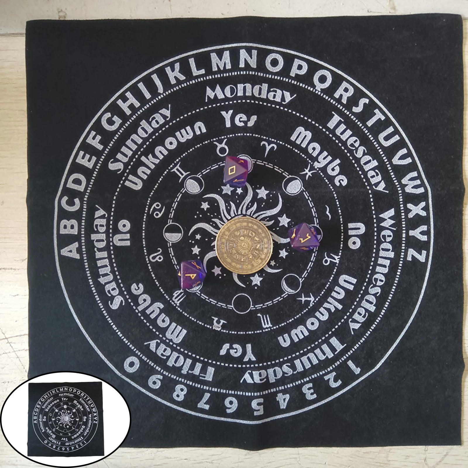 Tarot Tablecloth Divination Tarot Card Pad Pendulum Pentacle Runes Tarot Altar Table Cloth
Tarot Tablecloth Divination Tarot Card Pad Pendulum Pentacle Runes Tarot Altar Table Cloth