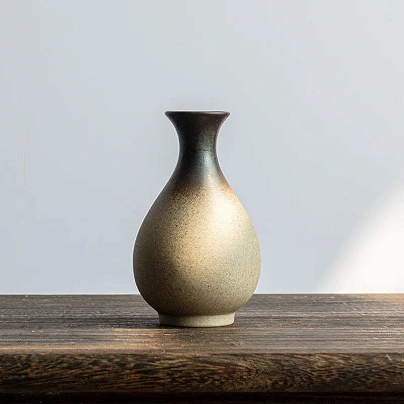 Ceramic Small Vase Decoration Stoneware Tea Room Office Flower Arrangement Bottle Living Retro Ornaments
Ceramic Small Vase Decoration Stoneware Tea Room Office Flower Arrangement Bottle Living Retro Ornaments