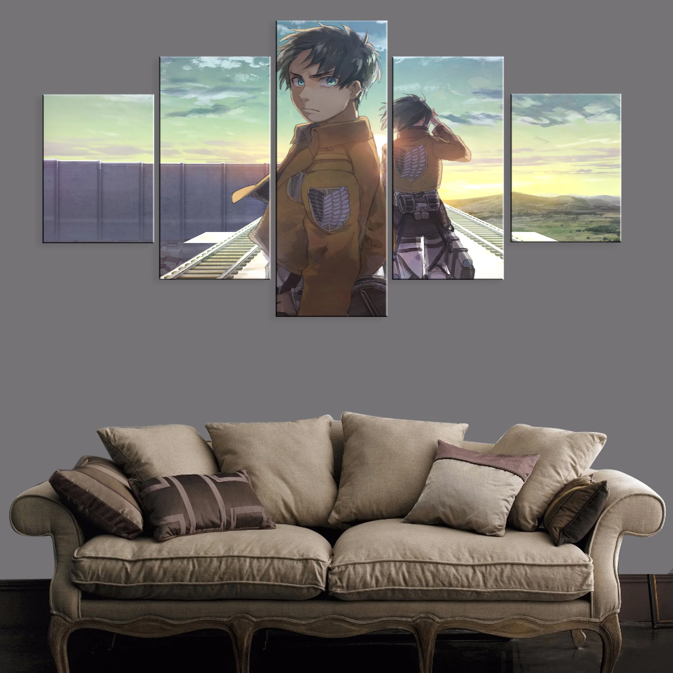 Anime Attack on Titan 5 Pieces Canvas Paintings Oil Picture Home Printed Framework Art Decoration Modular Modern
Anime Attack on Titan 5 Pieces Canvas Paintings Oil Picture Home Printed Framework Art Decoration Modular Modern