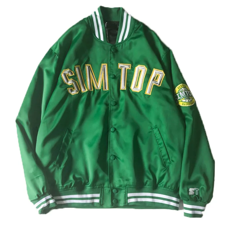 Embroidery Baseball Jackets Men V-neck Street Fashion Letter Printed Patchwork Casual Long Sleeve Bomber Jacket Outwear Clothing
Embroidery Baseball Jackets Men V-neck Street Fashion Letter Printed Patchwork Casual Long Sleeve Bomber Jacket Outwear Clothing