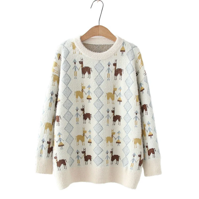 Cartoon Knitted Casual Pullover Sweater Women 2020 Winter Long Sleeve O-neck Teenage Girls Cute Warm Top
Cartoon Knitted Casual Pullover Sweater Women 2020 Winter Long Sleeve O-neck Teenage Girls Cute Warm Top