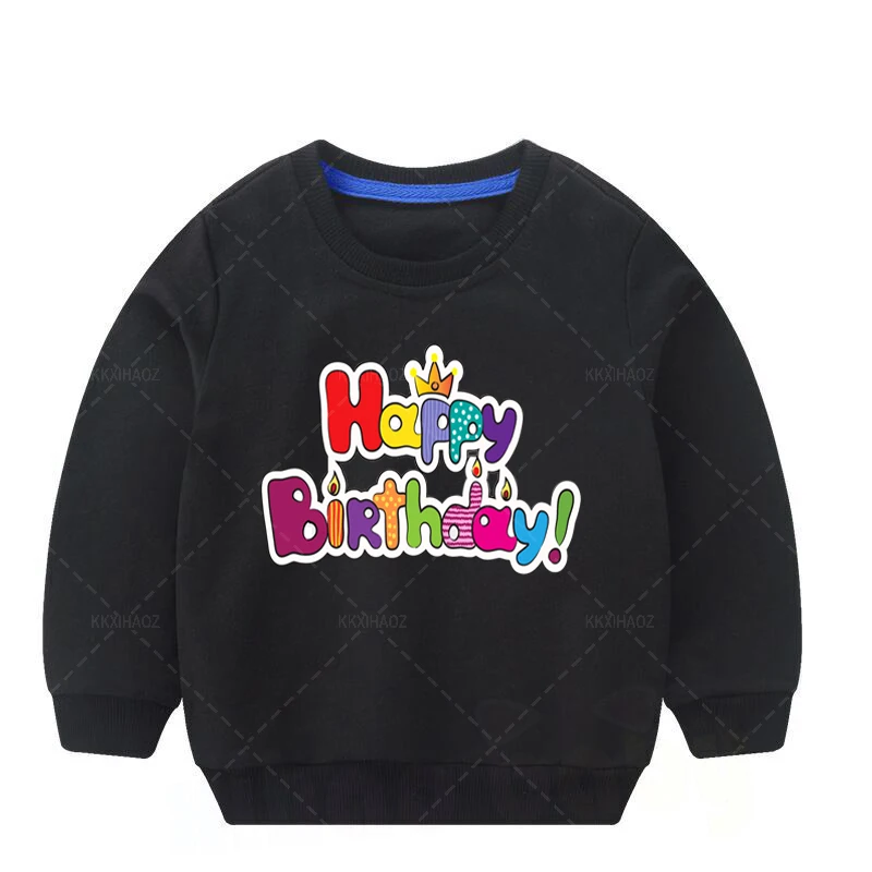 Happy Birthday Print Sweatshirts Girls Boys Birthday Gift Terry Cotton Long Sleeve Top Clothes Kids Custom Hooodie Wholesale
Happy Birthday Print Sweatshirts Girls Boys Birthday Gift Terry Cotton Long Sleeve Top Clothes Kids Custom Hooodie Wholesale