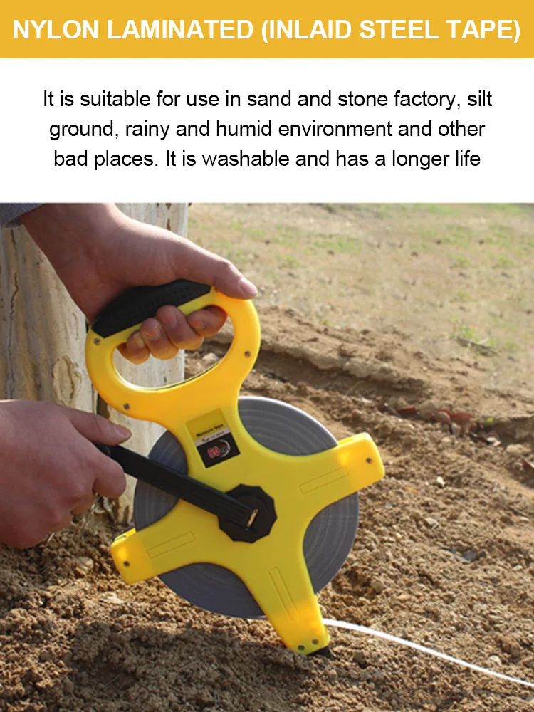 100m Tape Measure Portable Open Reel Stainless Steel Tape Hand Crank Steel Frame Measuring Tool Long Size Design Tape Measure
100m Tape Measure Portable Open Reel Stainless Steel Tape Hand Crank Steel Frame Measuring Tool Long Size Design Tape Measure