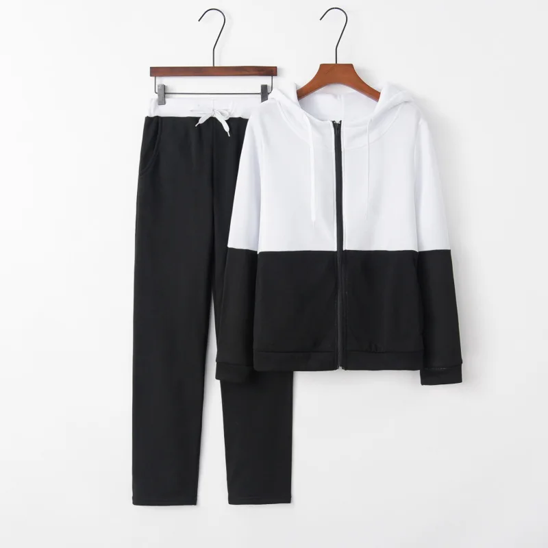 Tracksuit Women New Fashion Sportswear Pieced Together with a Hooded Zip-up Hoodie Suit
Tracksuit Women New Fashion Sportswear Pieced Together with a Hooded Zip-up Hoodie Suit