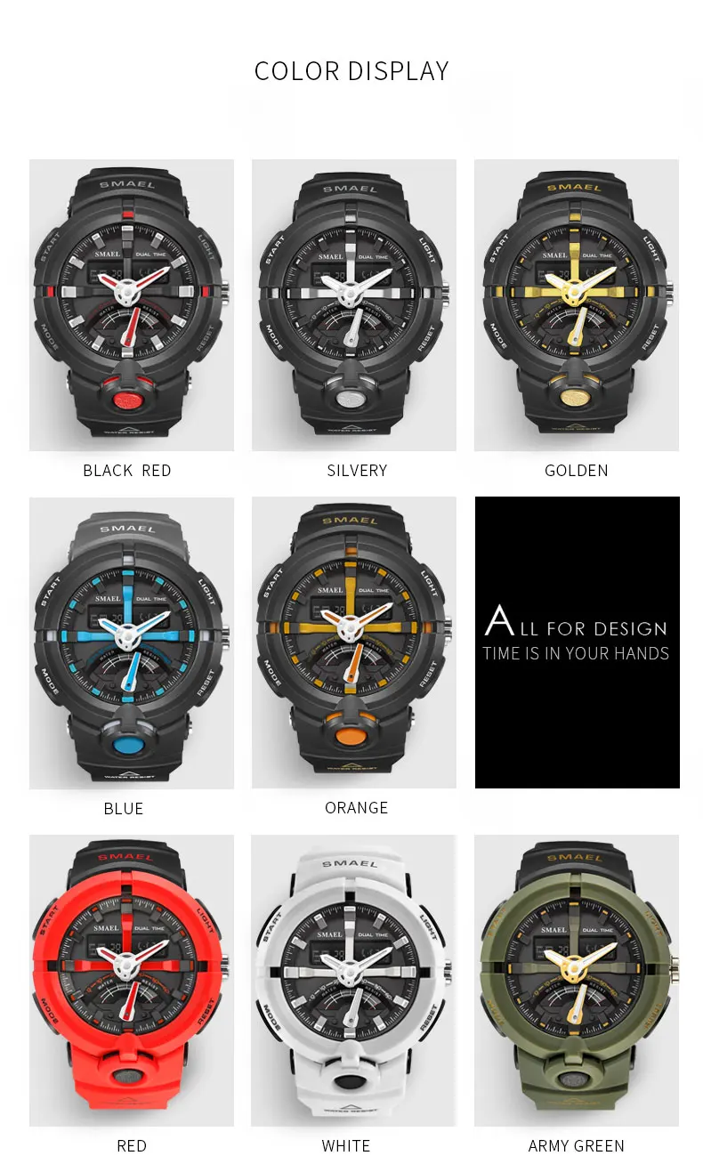 New Electronics Watch Sport Smael Brand Men's Digital Sport Watches Male Clock Dual Display Waterproof Dive White Relogio
New Electronics Watch Sport Smael Brand Men's Digital Sport Watches Male Clock Dual Display Waterproof Dive White Relogio