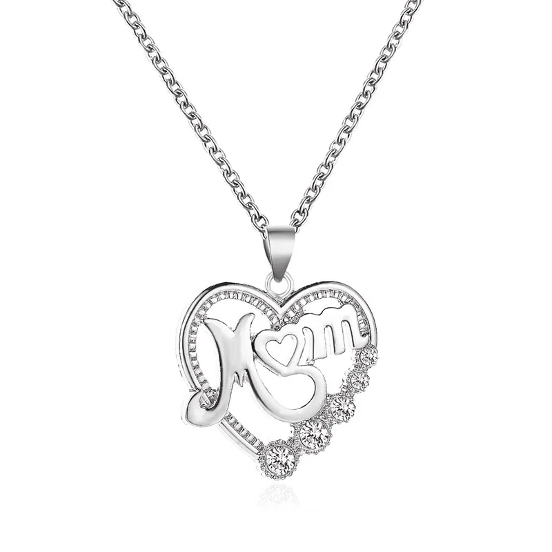 Ladies Temperament Fashion Love Letter Heart-Shaped Necklace Jewelry Neckwear Alloy Simple Personality Jewelry Gifts For Mother 
Ladies Temperament Fashion Love Letter Heart-Shaped Necklace Jewelry Neckwear Alloy Simple Personality Jewelry Gifts For Mother