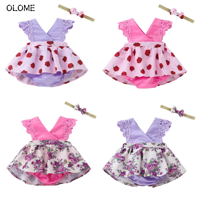 OLOME Summer Baby Girls Dress with Bow Headband Comfortable Infant Short Sleeve Dress Princess Style Newborn Girls Dress
OLOME Summer Baby Girls Dress with Bow Headband Comfortable Infant Short Sleeve Dress Princess Style Newborn Girls Dress
