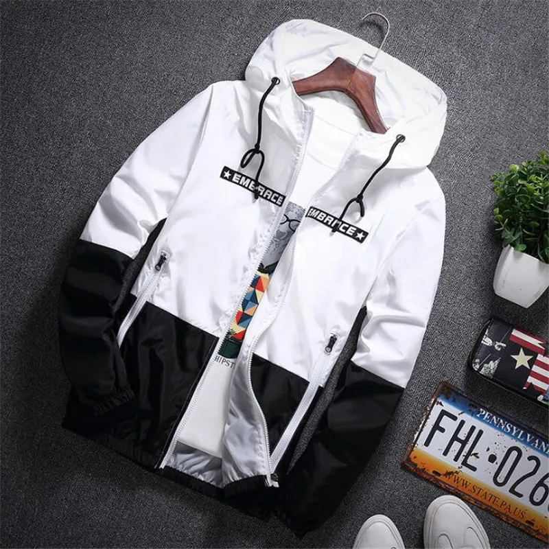 Pop Nice Spring Autumn Bomber Hooded Jacket Men Casual Slim Patchwork Sunscreen Windbreaker Jacket Male Outwear Zipper Thin Coat
Pop Nice Spring Autumn Bomber Hooded Jacket Men Casual Slim Patchwork Sunscreen Windbreaker Jacket Male Outwear Zipper Thin Coat