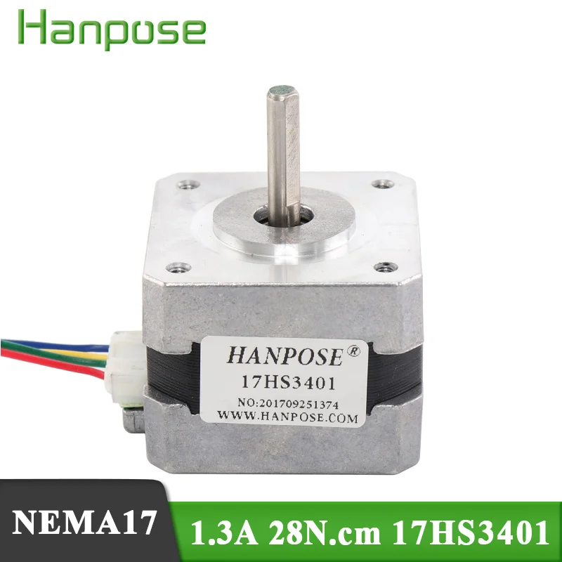 Free Shipping 1.8 Degree NEMA17 Stepper Motor 1.3A 28N.m Torque 17HS3401 2 Phase 4 Leads for CNC Laser Engraver 3D Printer 12V
Free Shipping 1.8 Degree NEMA17 Stepper Motor 1.3A 28N.m Torque 17HS3401 2 Phase 4 Leads for CNC Laser Engraver 3D Printer 12V