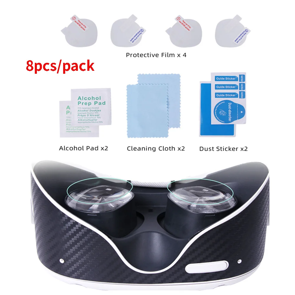 4Pcs/8Pcs HD Clear Film for Oculus Quest 2 VR Lens TPU Soft Protector For Virtual Reality Lenses on - 4 шт/8 шт HD прозрачная пленка для линз Oculus Quest 2 VR Lens TPU мягкий защитник для линз виртуальной реальности.