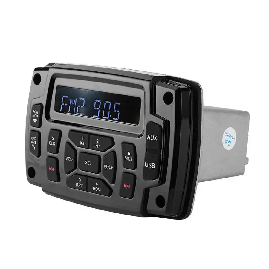 Waterproof Marine Bluetooth Stereo Radio 12V Digital Media Audio FM AM Receiver Boat MP3 Player with USB Auxiliary Input Output
Waterproof Marine Bluetooth Stereo Radio 12V Digital Media Audio FM AM Receiver Boat MP3 Player with USB Auxiliary Input Output