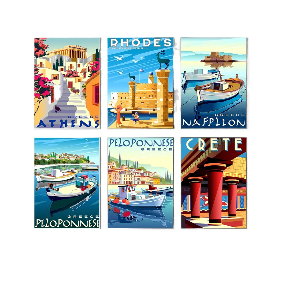 Travel to Greece Athens Rhodes Island Canvas Painting Vintage Wall Posters Fishing Boats SeascapePictures Gift Home Decorative
Travel to Greece Athens Rhodes Island Canvas Painting Vintage Wall Posters Fishing Boats SeascapePictures Gift Home Decorative