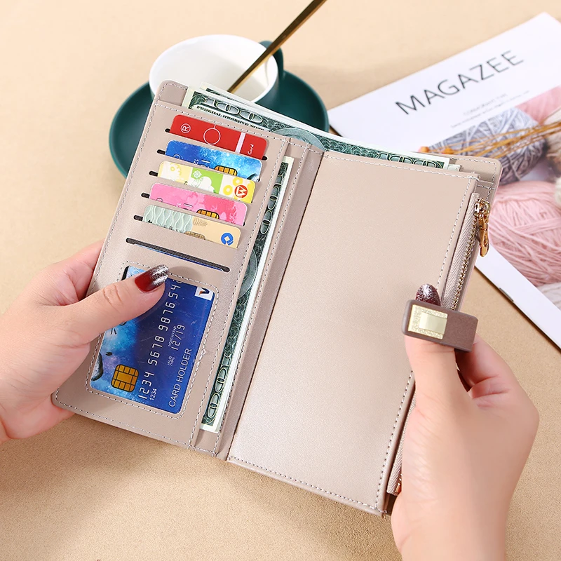 2020 New Long Clutch Wallet Women Soft Leather Card Holder Zipper Cell Phone Pocket Large Capacity Purse Female Wallet Carteras
2020 New Long Clutch Wallet Women Soft Leather Card Holder Zipper Cell Phone Pocket Large Capacity Purse Female Wallet Carteras