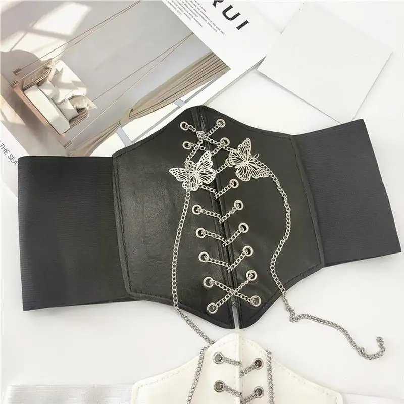 Women's Sexy Waist Band Belts Metal Chain Elastic Waist Decorative Girdle Corset Waist Adjustable Belt Slimming S U7b8
Women's Sexy Waist Band Belts Metal Chain Elastic Waist Decorative Girdle Corset Waist Adjustable Belt Slimming S U7b8