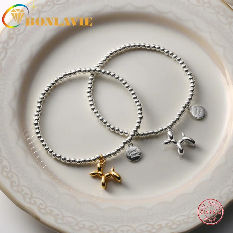 BONLAVIE Balloon Dog Bracelet S925 Sterling Silver Handmade Elastic Rope Design Sweet and Lovely Bracelet
BONLAVIE Balloon Dog Bracelet S925 Sterling Silver Handmade Elastic Rope Design Sweet and Lovely Bracelet