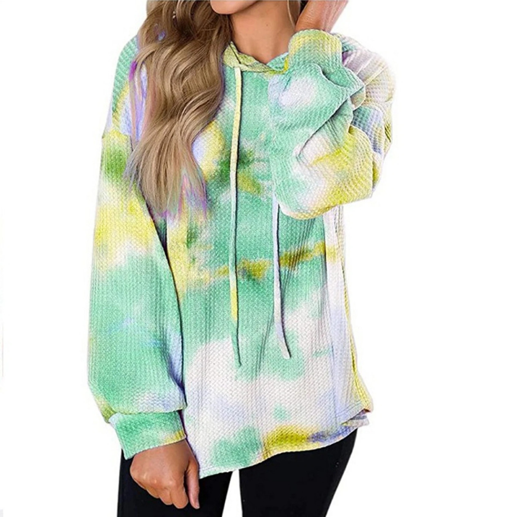 Sweatshirts Women Casual Sweatshirts Warm Tie-Dye Hood Waffle Long Sleeve Oversize Hoodies Tops Autumn Winter Pullover Tops
Sweatshirts Women Casual Sweatshirts Warm Tie-Dye Hood Waffle Long Sleeve Oversize Hoodies Tops Autumn Winter Pullover Tops