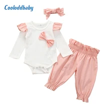 Комплект одежды для новорожденных девочек милый однотонный топ