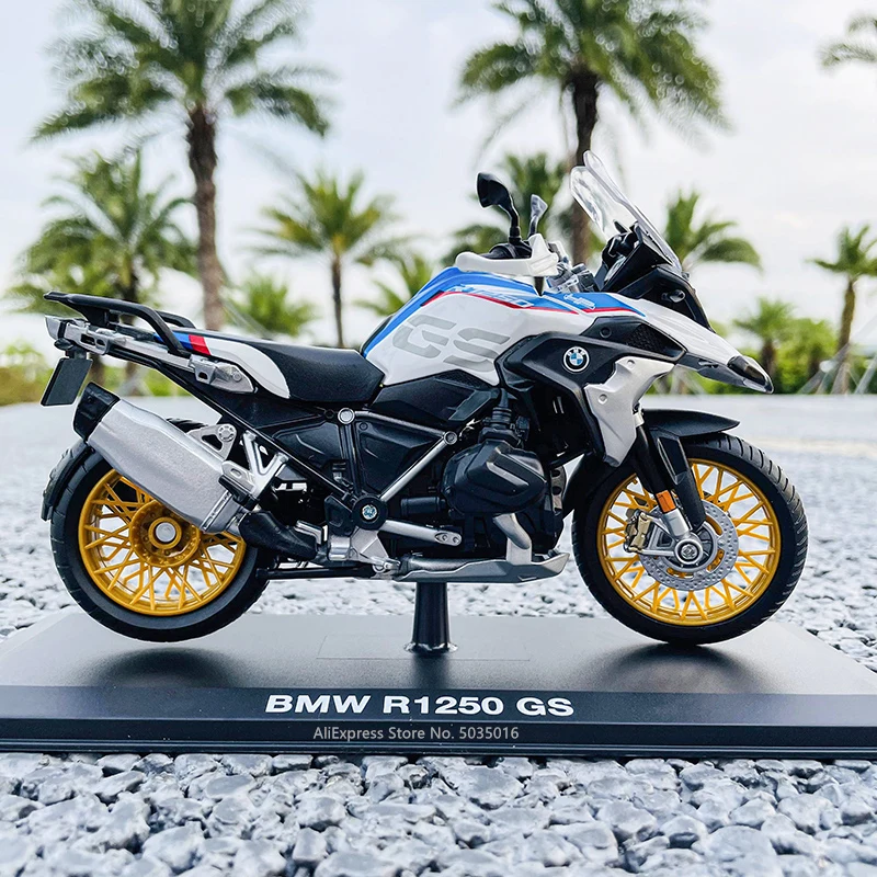 Модель автомобиля Maisto 1:12 BMW R 1250 GS литье под давлением из базового сплава для