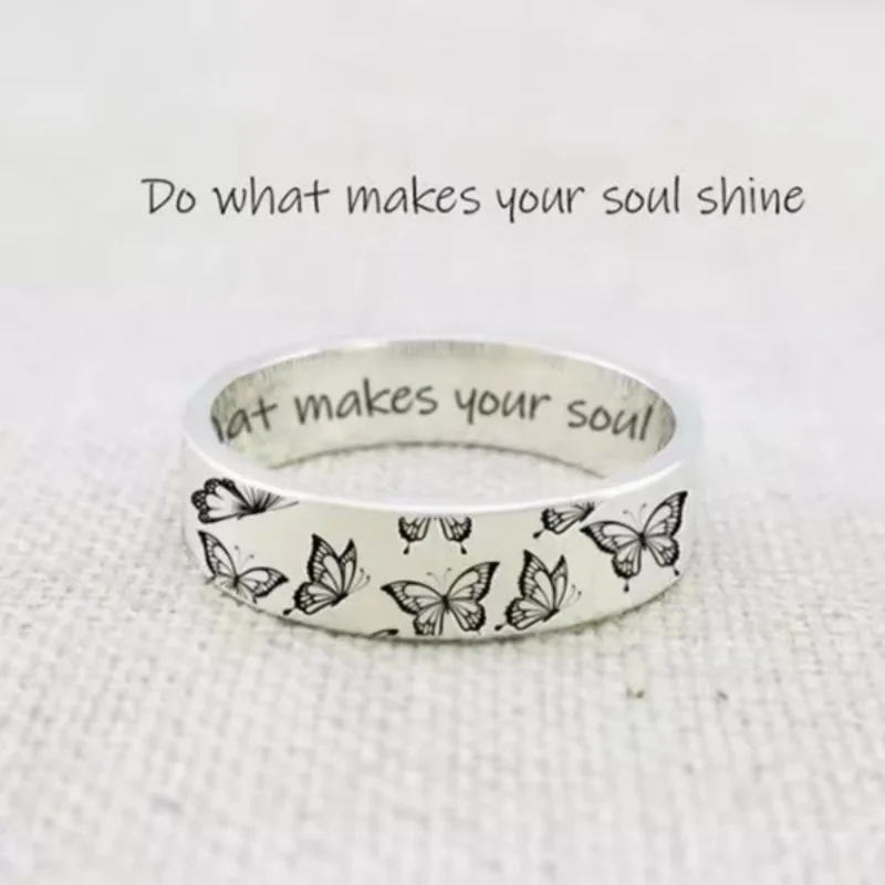 For women vintage butterfly rings bohemian hand-carved ring engagement wedding jewelry gift “Do what makes your soul shine”
For women vintage butterfly rings bohemian hand-carved ring engagement wedding jewelry gift “Do what makes your soul shine”