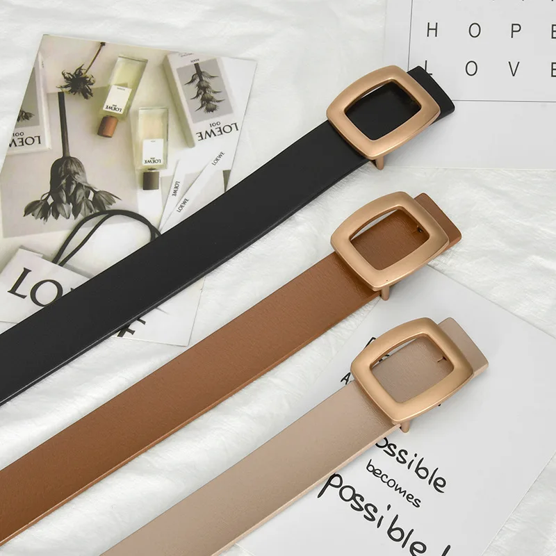 Fashion Solid Color Women Belt Jeans Skirt Dress Belt Ladies Plate Buckle Waistband Female Belts
Fashion Solid Color Women Belt Jeans Skirt Dress Belt Ladies Plate Buckle Waistband Female Belts